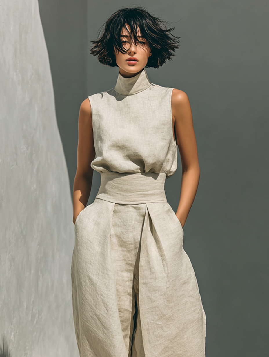 MARÍA | CONJUNTO MINIMALISTA DE LINO