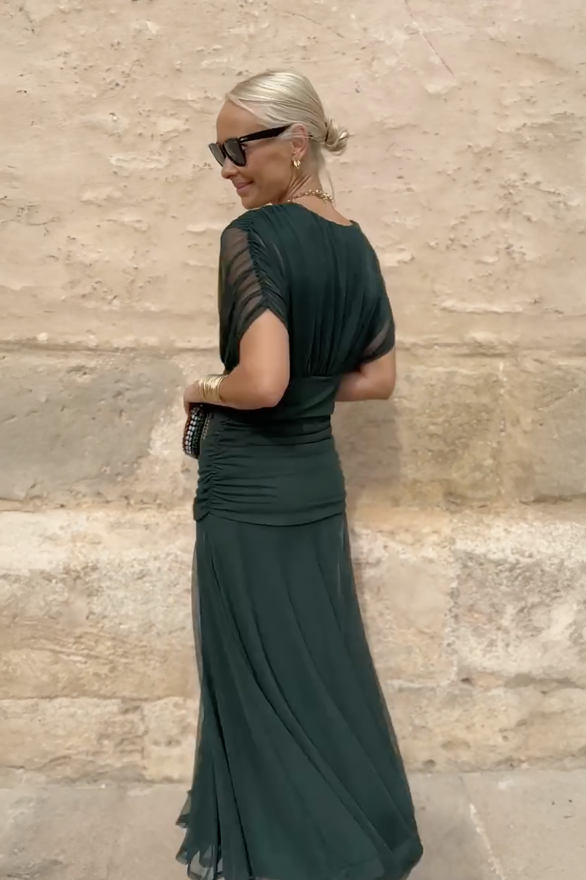 Valentina | Vestido Maxi de Fiesta Elegante con Escote en V