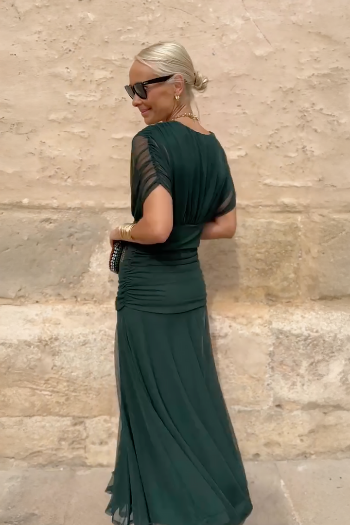 Valentina | Vestido Maxi de Fiesta Elegante con Escote en V