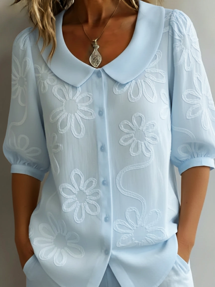 Paula - Blusa ligera floral elegancia natural