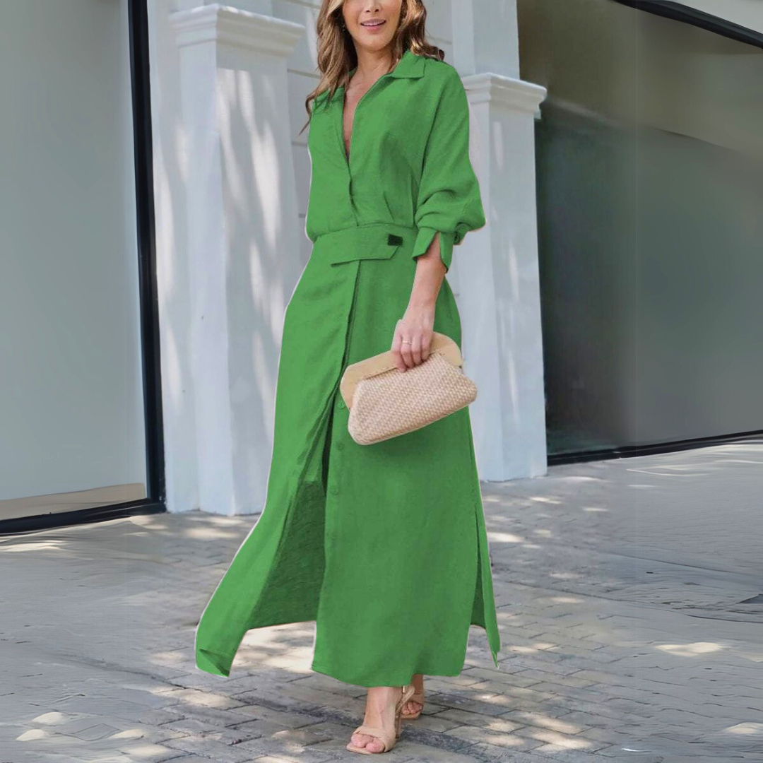 Isabella™ | Vestido Maxi Elegante con Escote en V