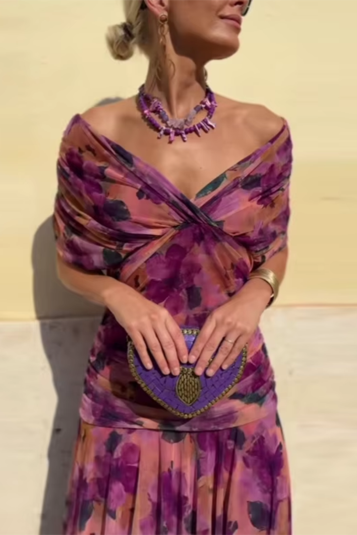 Valentina | Vestido Maxi de Fiesta Elegante con Escote en V