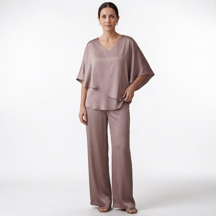 Martha | Conjunto de dos piezas con pantalón de pierna ancha