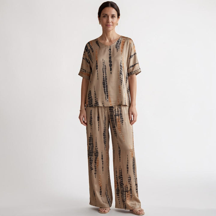 Marie – Conjunto estampado de dos piezas