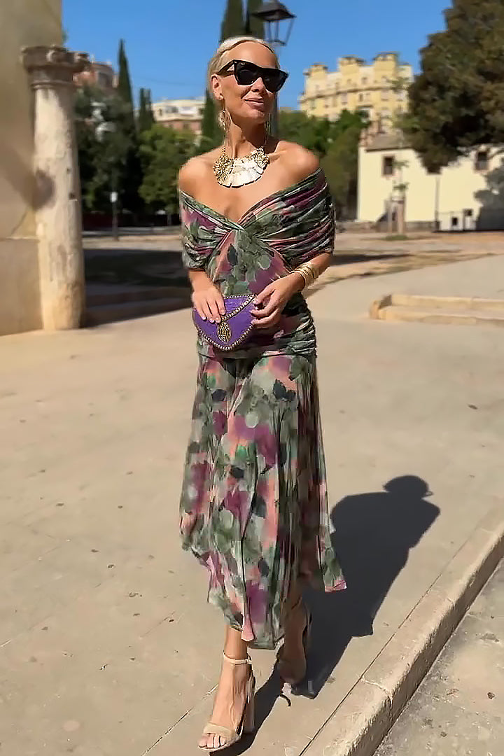 Valentina | Vestido Maxi de Fiesta Elegante con Escote en V