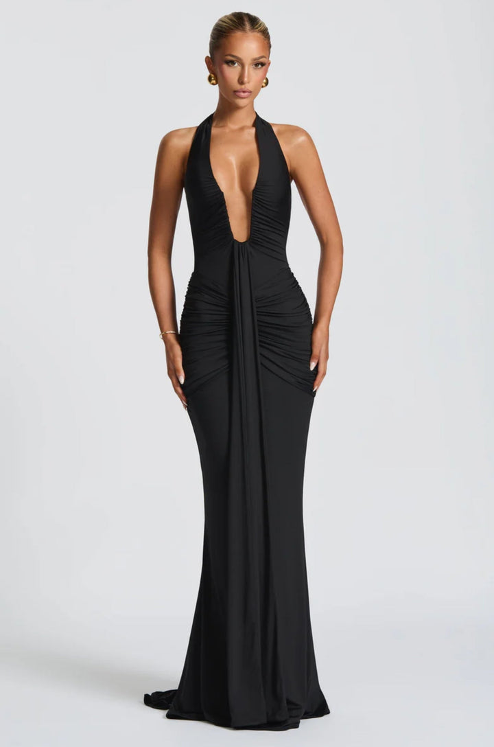 Vestido Tatiana™ -  Elegancia fluida con escote halter