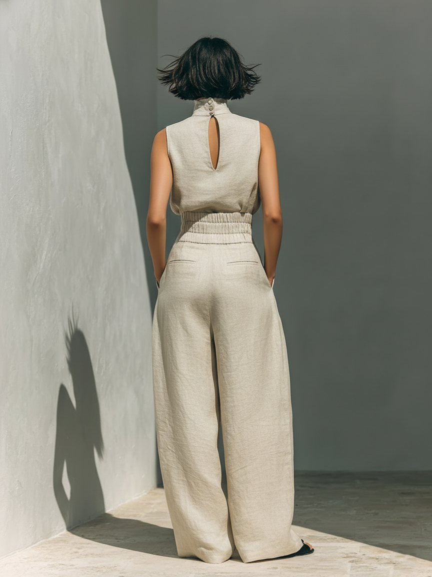 MARÍA | CONJUNTO MINIMALISTA DE LINO