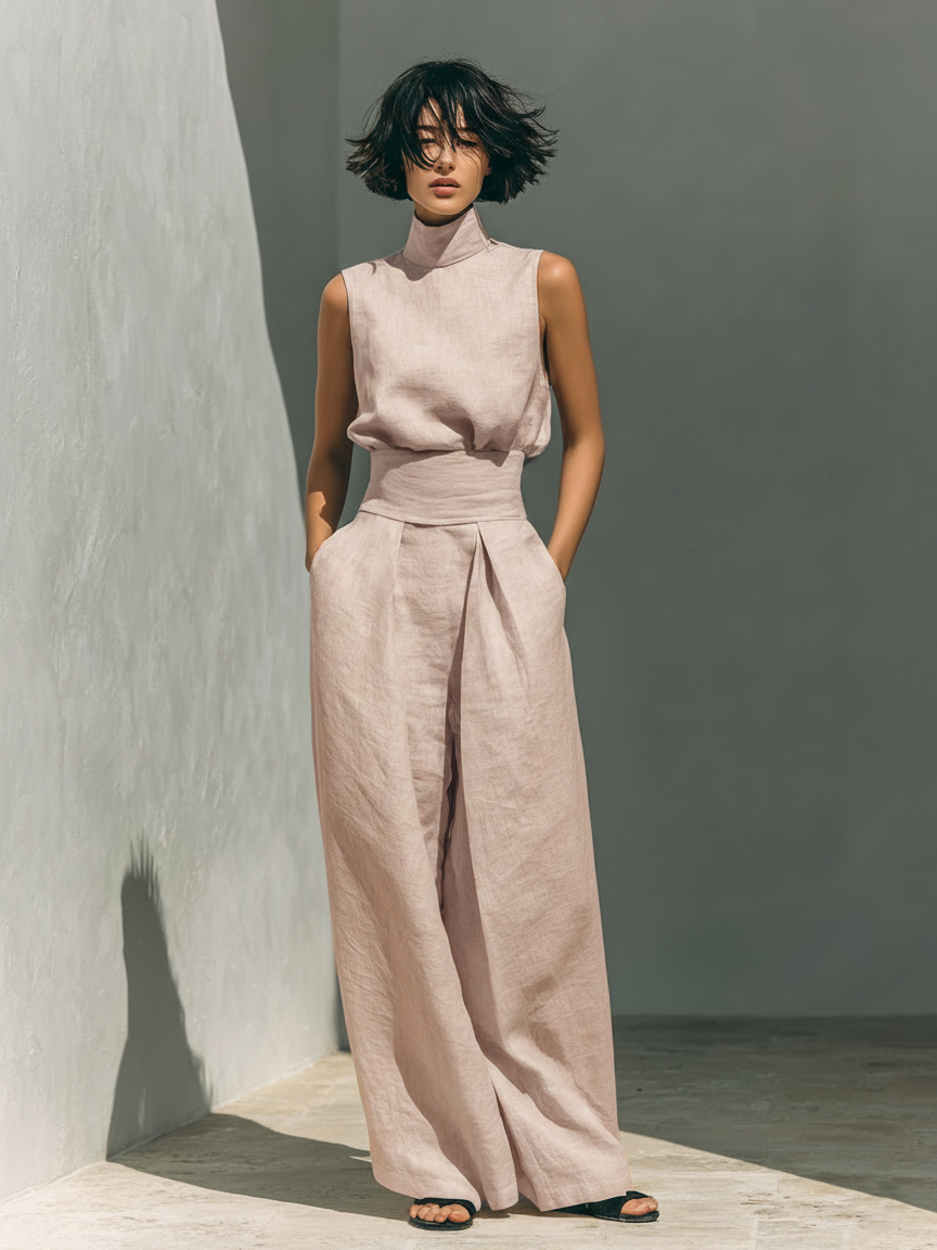 MARÍA | CONJUNTO MINIMALISTA DE LINO