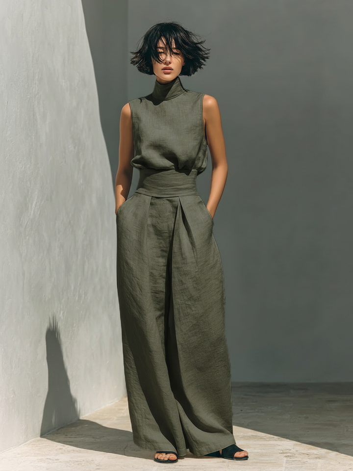 MARIA | CONJUNTO MINIMALISTA DE LINO