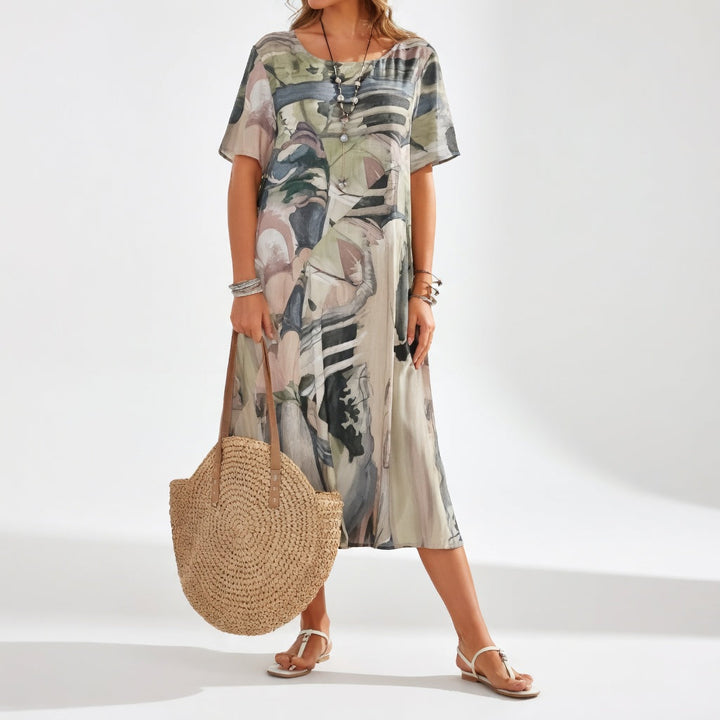 Serália™ — Vestido largo artístico elegancia fluida