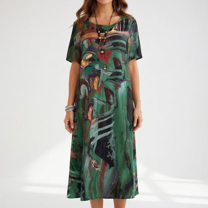 Serália™ — Vestido largo artístico elegancia fluida