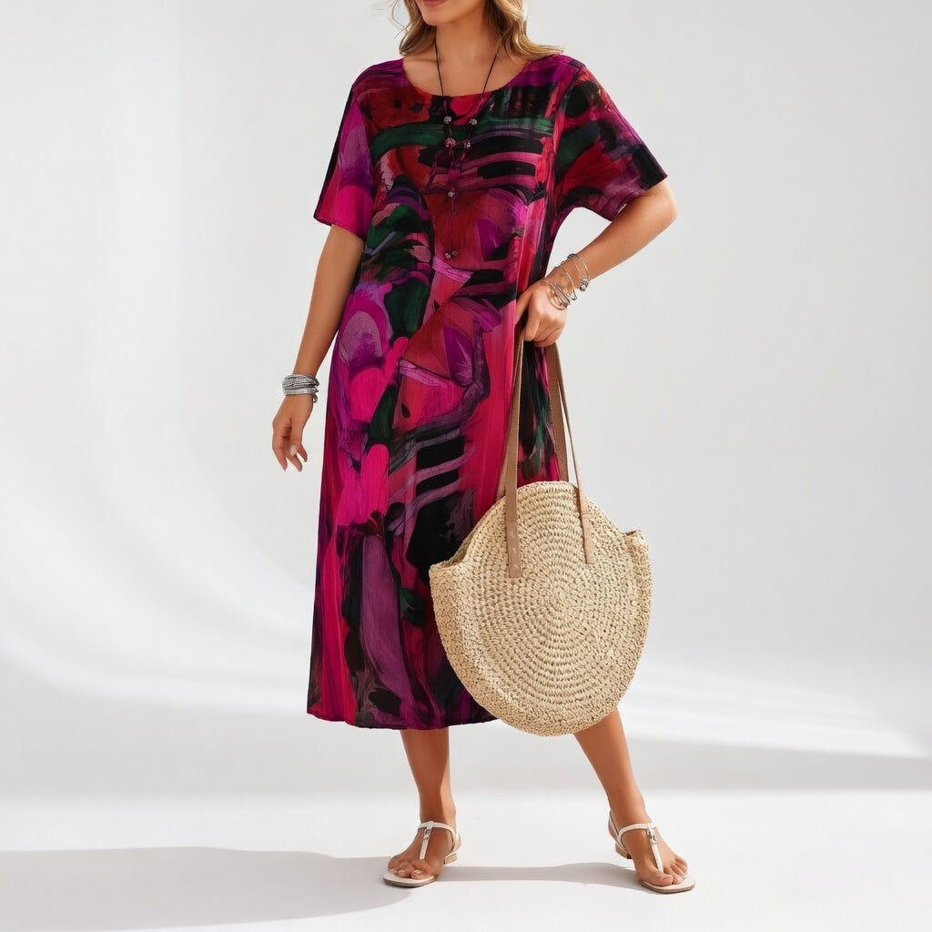 Serália™ — Vestido largo artístico elegancia fluida