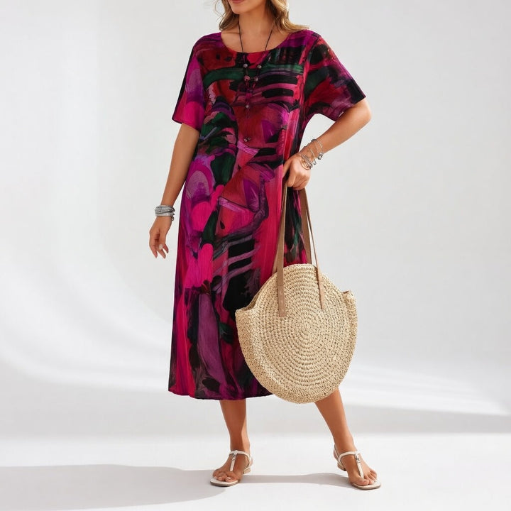 Serália™ — Vestido largo artístico elegancia fluida