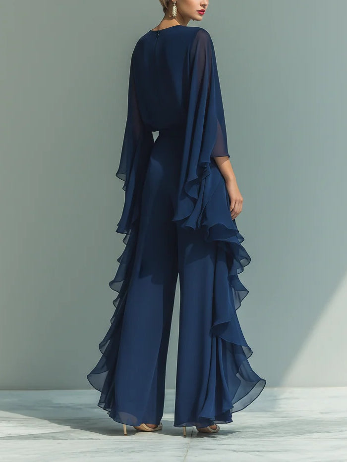 Aurora - Conjunto Elegante en Chiffon con Volantes