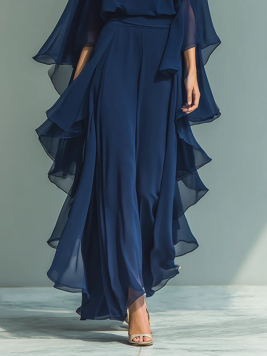 Aurora - Conjunto Elegante en Chiffon con Volantes