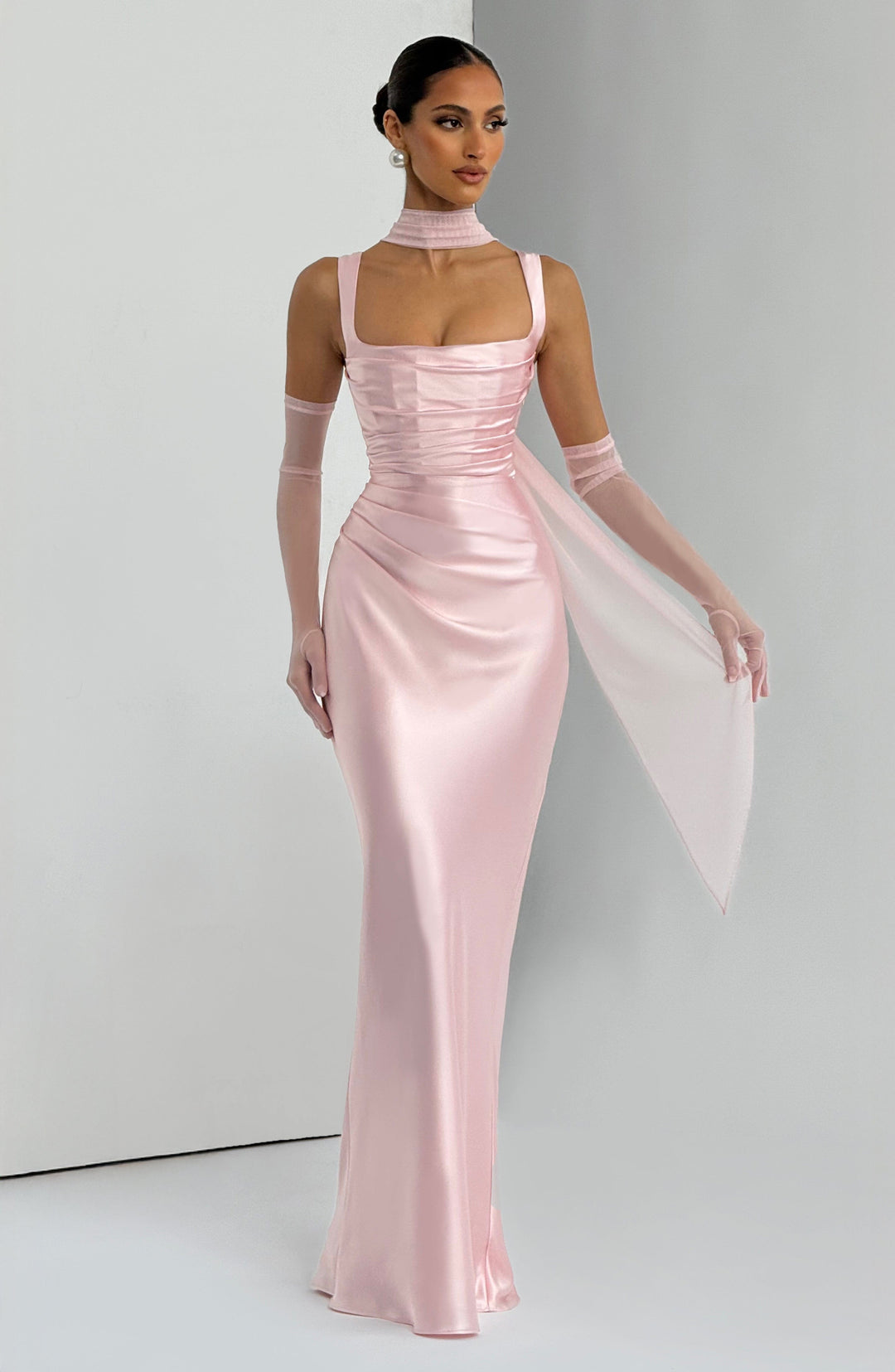Vestido Naeti ™ - Elegancia satinada con estructura refinada