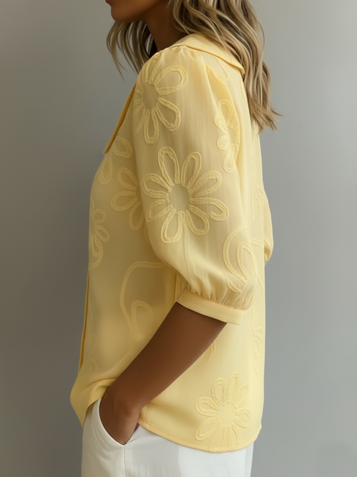 Paula - Blusa ligera floral elegancia natural