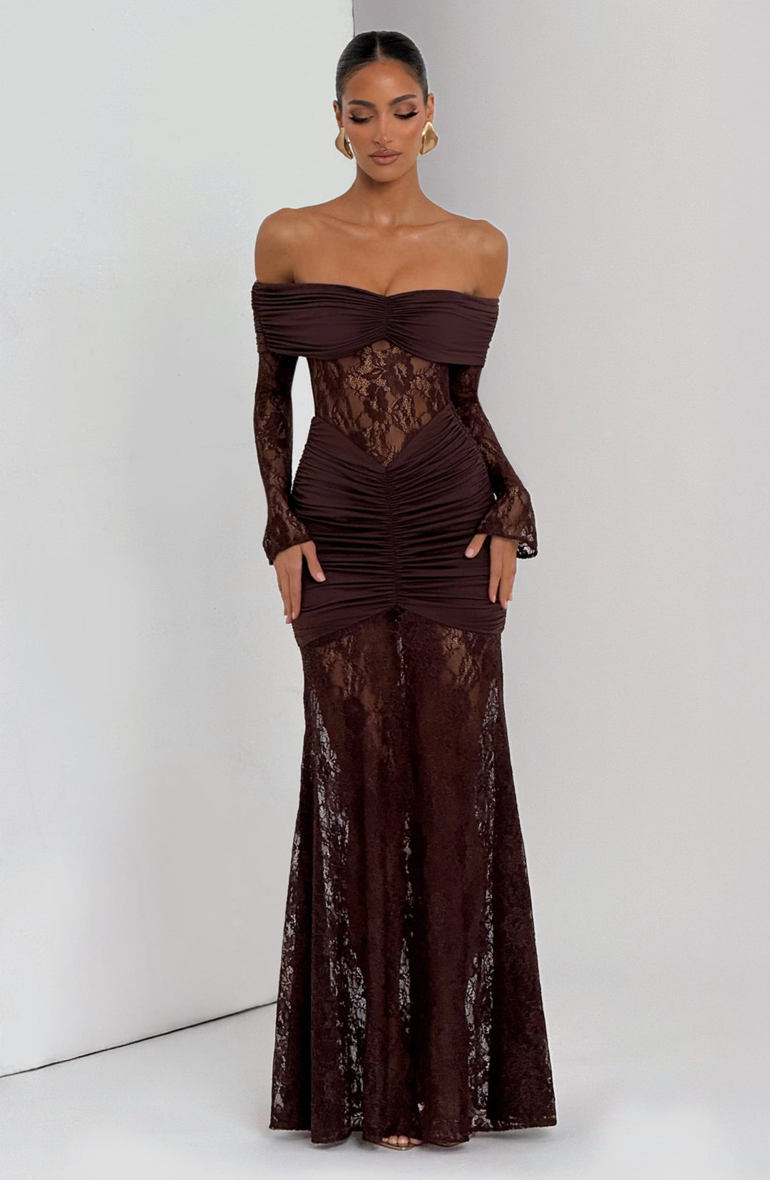 Vestido Libra™ -  Elegancia sofisticada con encaje y drapeado