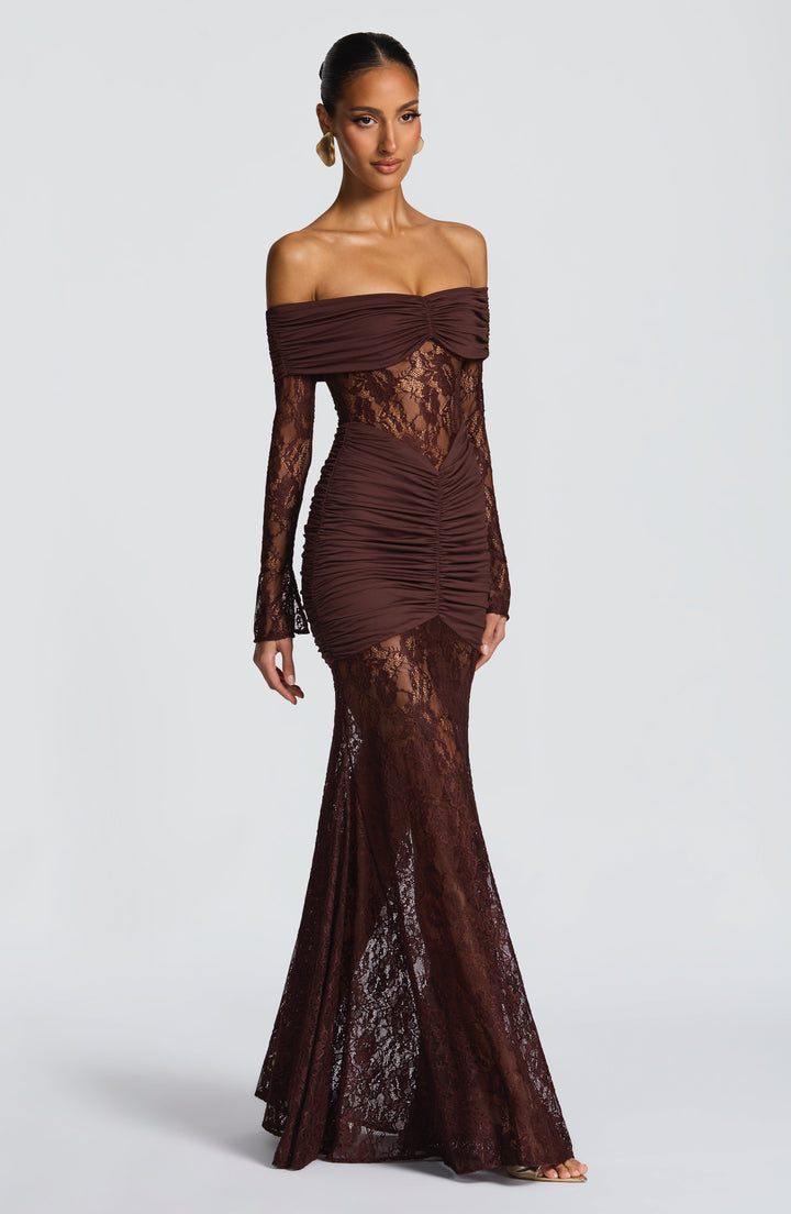 Vestido Libra™ -  Elegancia sofisticada con encaje y drapeado